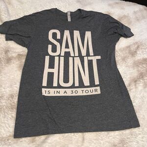 Sam Hunt Shirt Mens M Gray Next Level Apparel Short Sleeve Crew Neck Tee Shirt